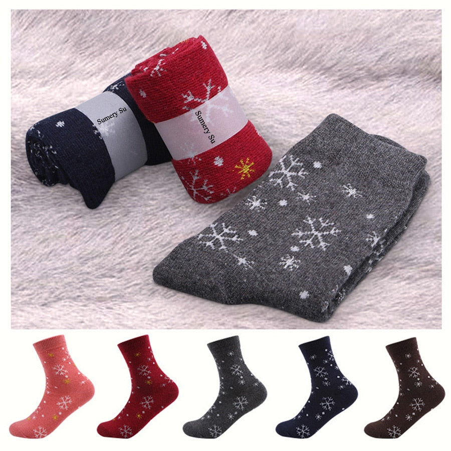 5-pair Women's Cashmere & Sweat Absorbing Socks