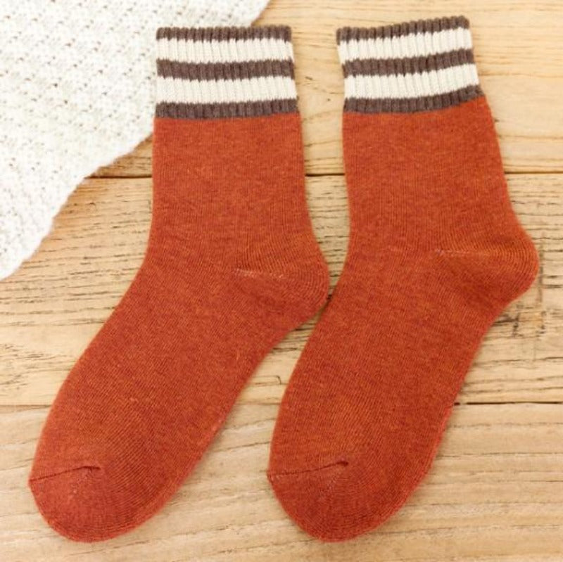 Women's Red Crew Socks