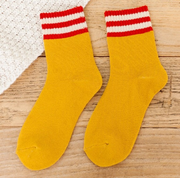 Women's Yellow Terry Socks