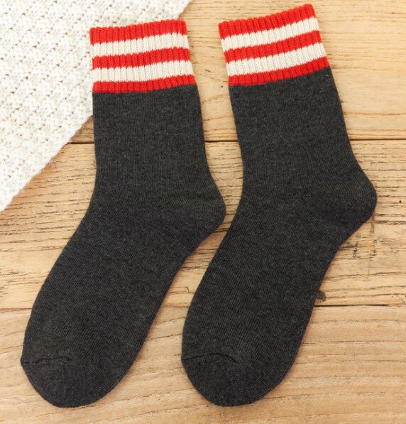 Women's Gray Wool Terry Socks