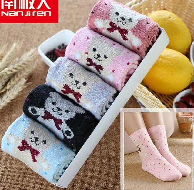 Women's Teddy Bear Colorful Socks