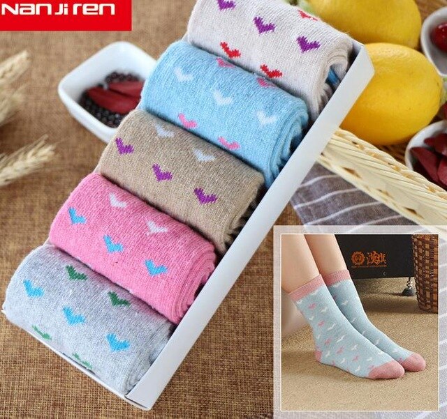 Adorable Multi Colored Women's Socks with Hearts