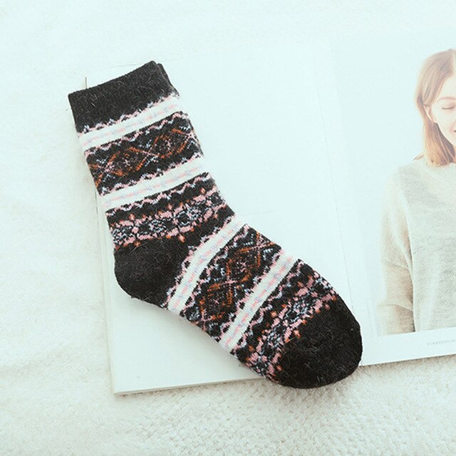 Women's Patterned Merino Wool Socks