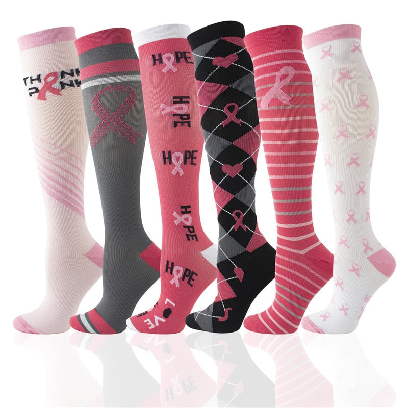 6 pairs of nursing compression socks 