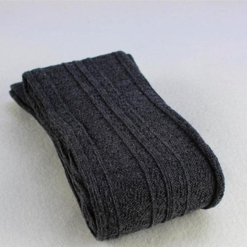 deep gray thigh high socks