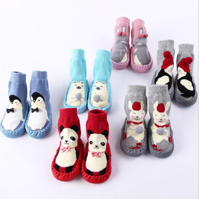 Toddler Bootie Socks with Animal Figures