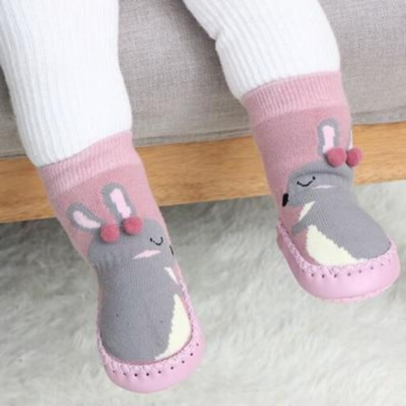 Pink Baby Sock Booties