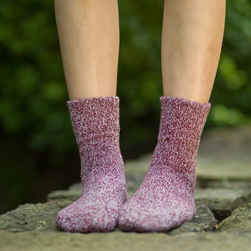 Puce red cashmere socks