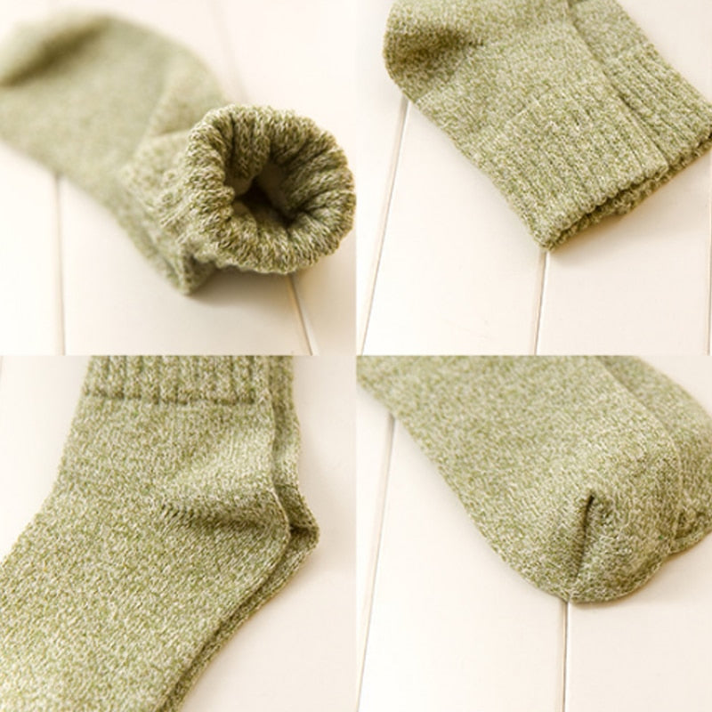 Light green thick cashmere socks