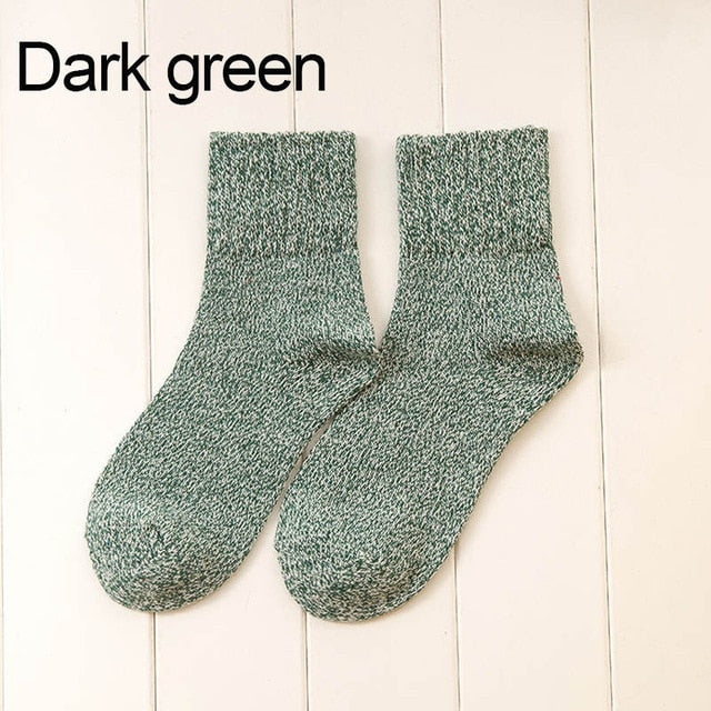 Dark Green Cashmere Socks for Women