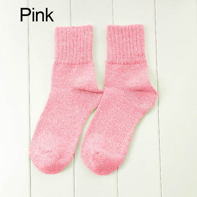 Pink women's cashmere socks